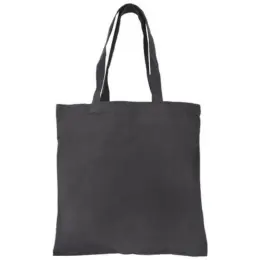 340g Cotton Tote Bag Black Front